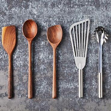 Sur La Table wooden and stainless steel kitchen tools